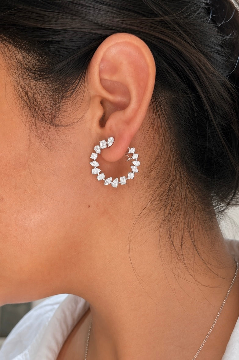 The "Whole Mood" Earrings in 14K Gold with Laboratory Grown Diamonds