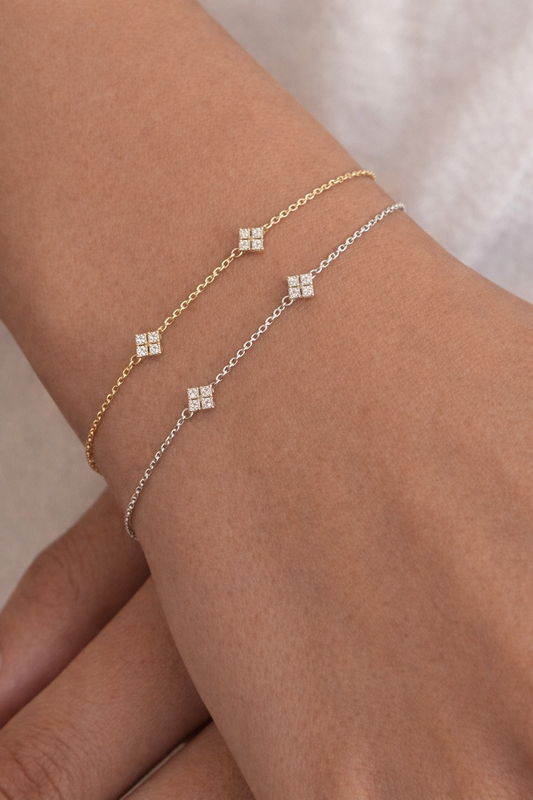 The "Overachiever" Bracelet in 14K Gold with Laboratory Grown Diamonds