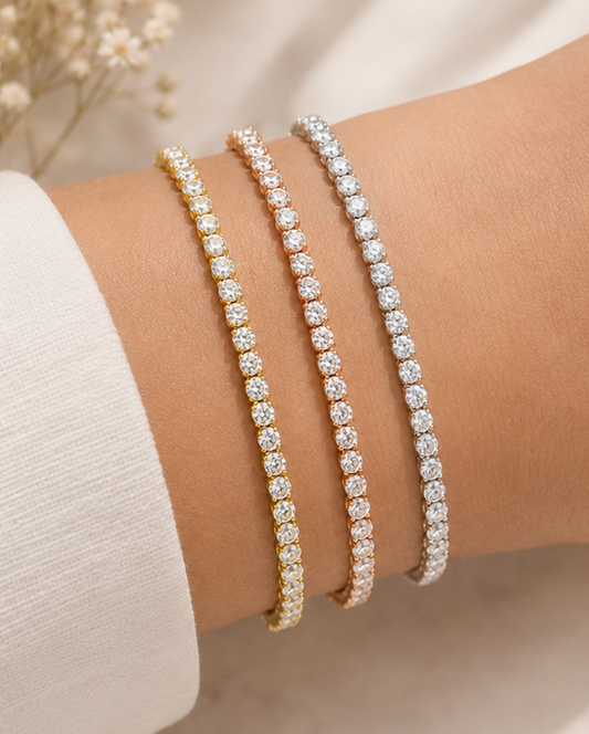 The "Uninterrupted" Tennis Bracelet in 14K Gold with Laboratory Gold Diamonds