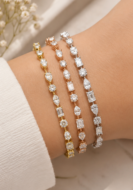 The "Whole Mood" Bracelet in 14K Gold with Laboratory Grown Diamonds