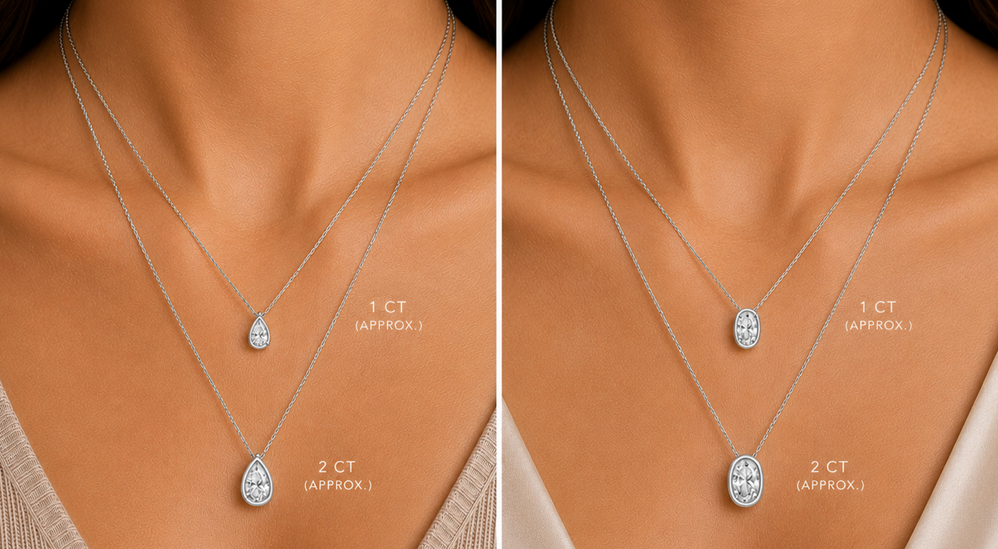The "Main Character" Necklace in 14K Gold with Solitaire Laboratory Grown Diamond